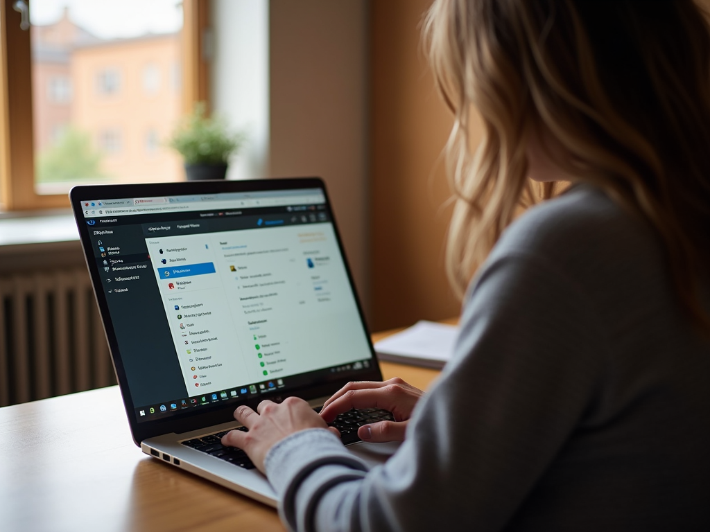 Person using a privacy tool on their laptop