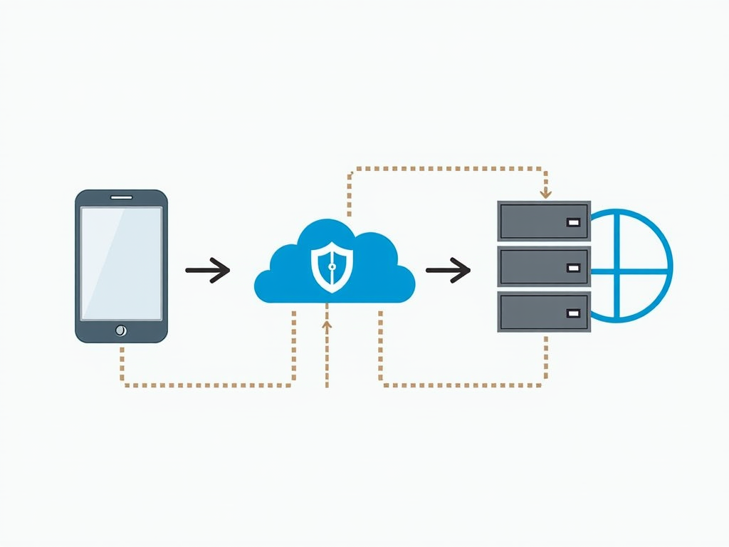 Diagram explaining how a VPN protects your connection