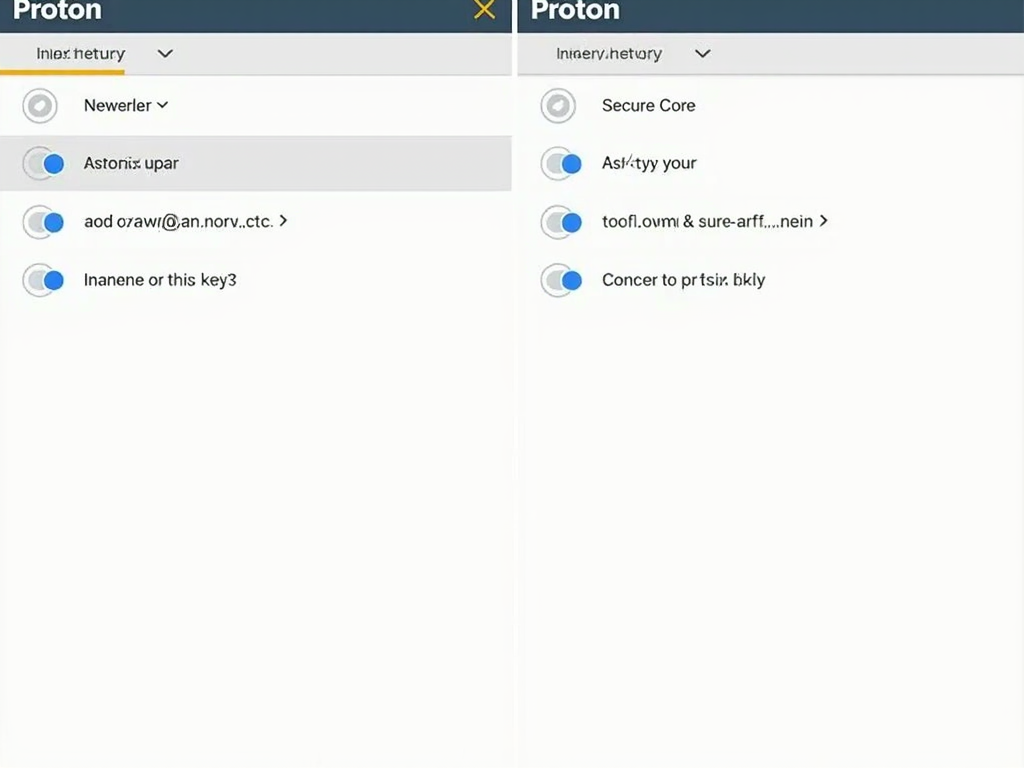 Proton VPN app interface with Secure Core