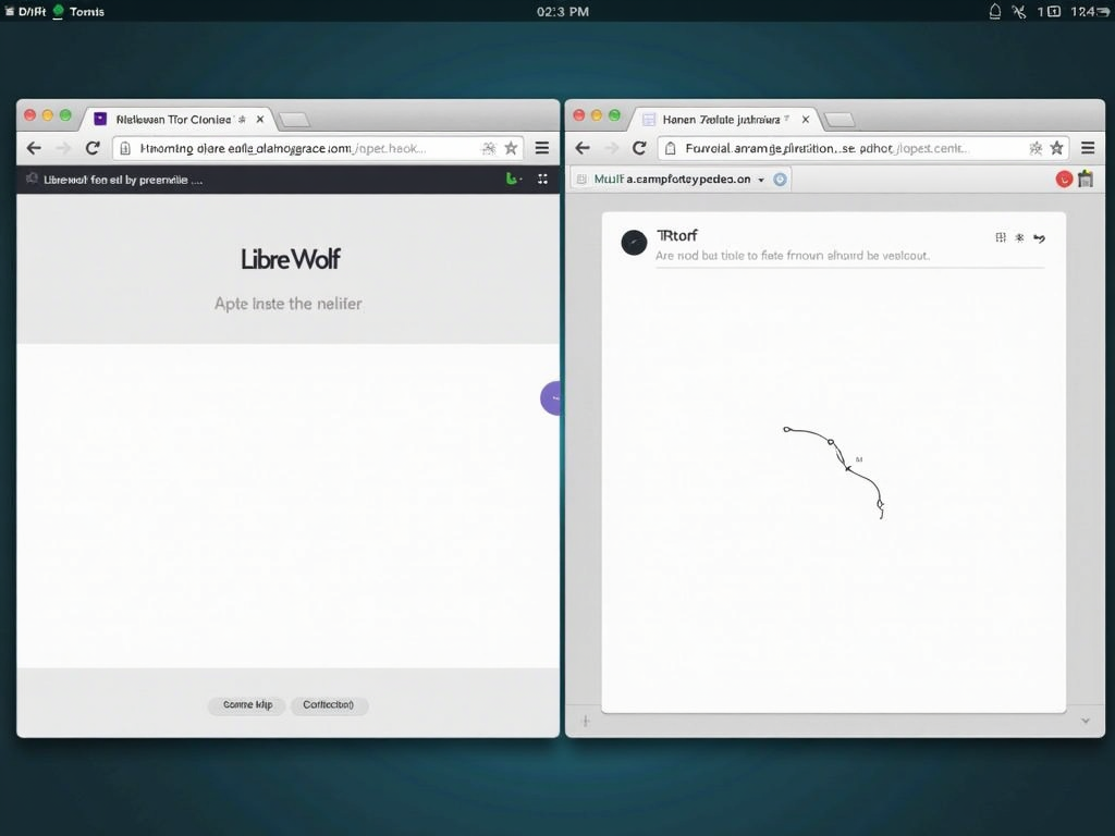 Comparison of LibreWolf and Tor browser interfaces