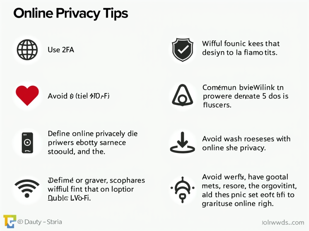 Online privacy tips infographic