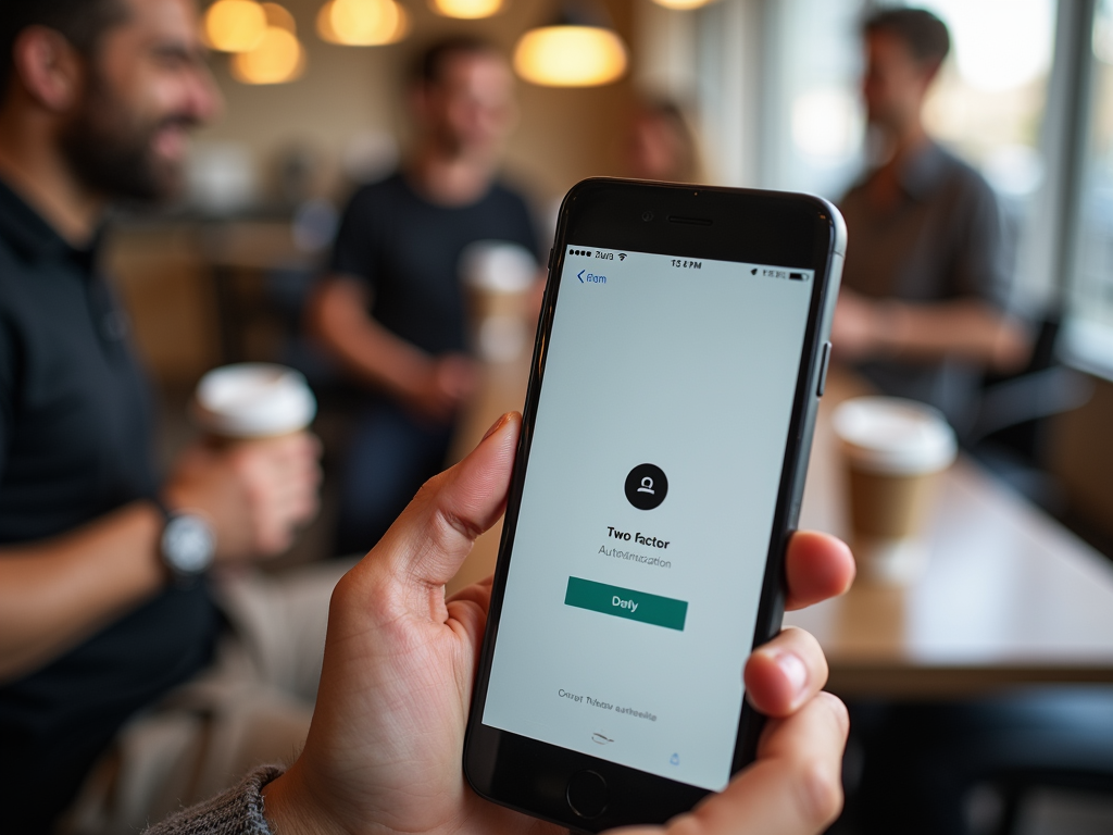 Enabling two-factor authentication for added security in a public place.