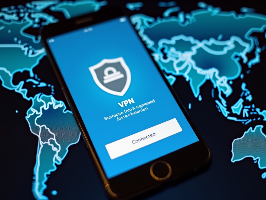 VPN app on Android phone securing internet connection