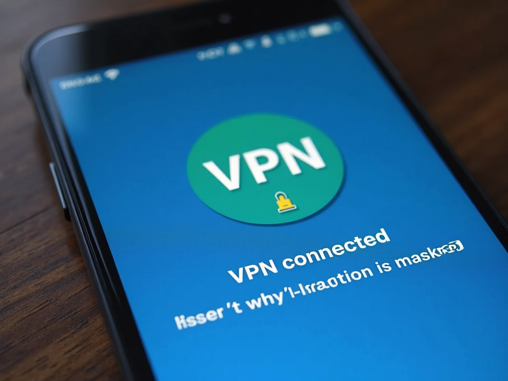 Mobile device with VPN app