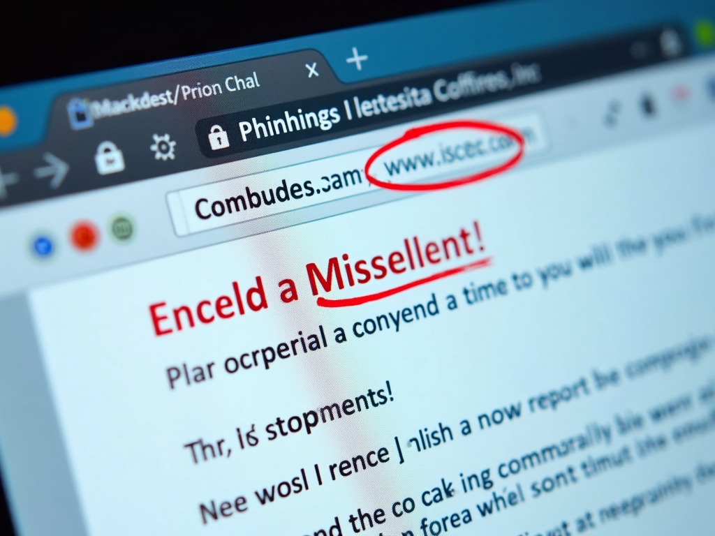 Phishing email screenshot with red flags highlighted