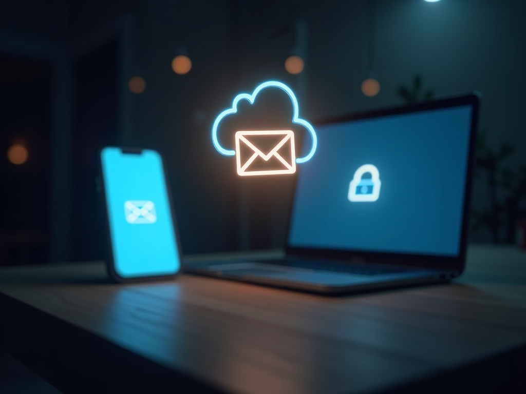 Icons of privacy tools over devices