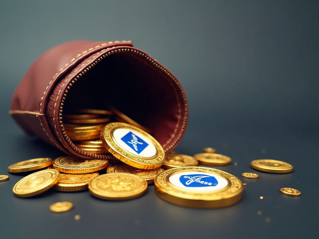 Wallet with VPN logo coins