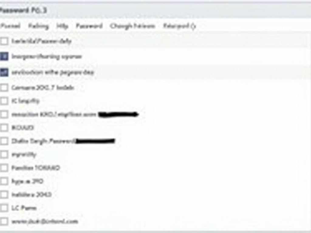 Password manager interface displaying saved passwords
