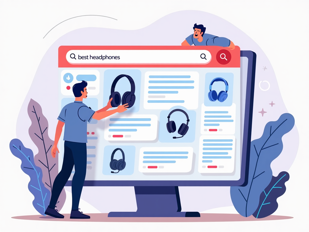 Cartoon of a search engine sharing data with an ad platform.