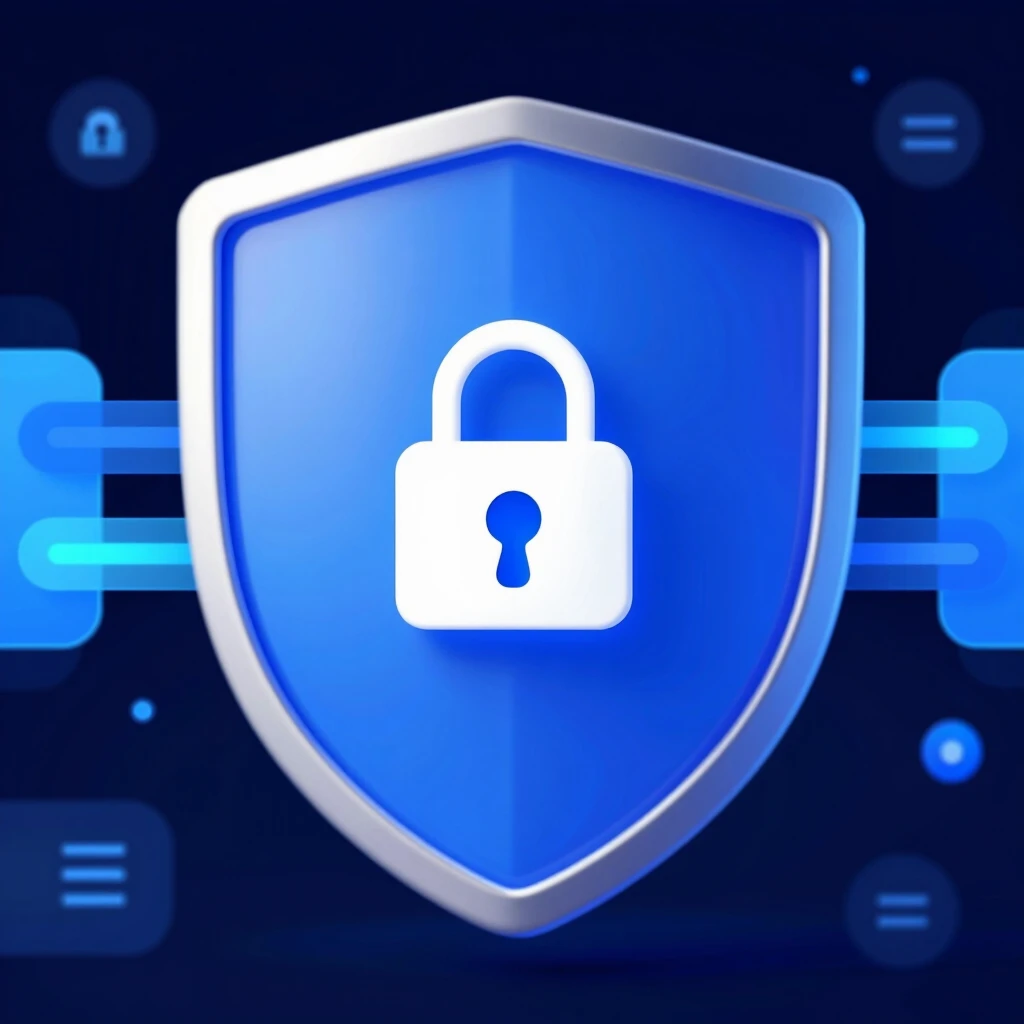 Digital shield illustrating Mullvad VPN privacy protection