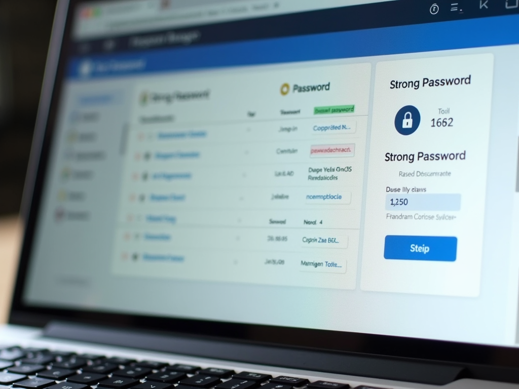 Password manager interface showcasing secure password storage.