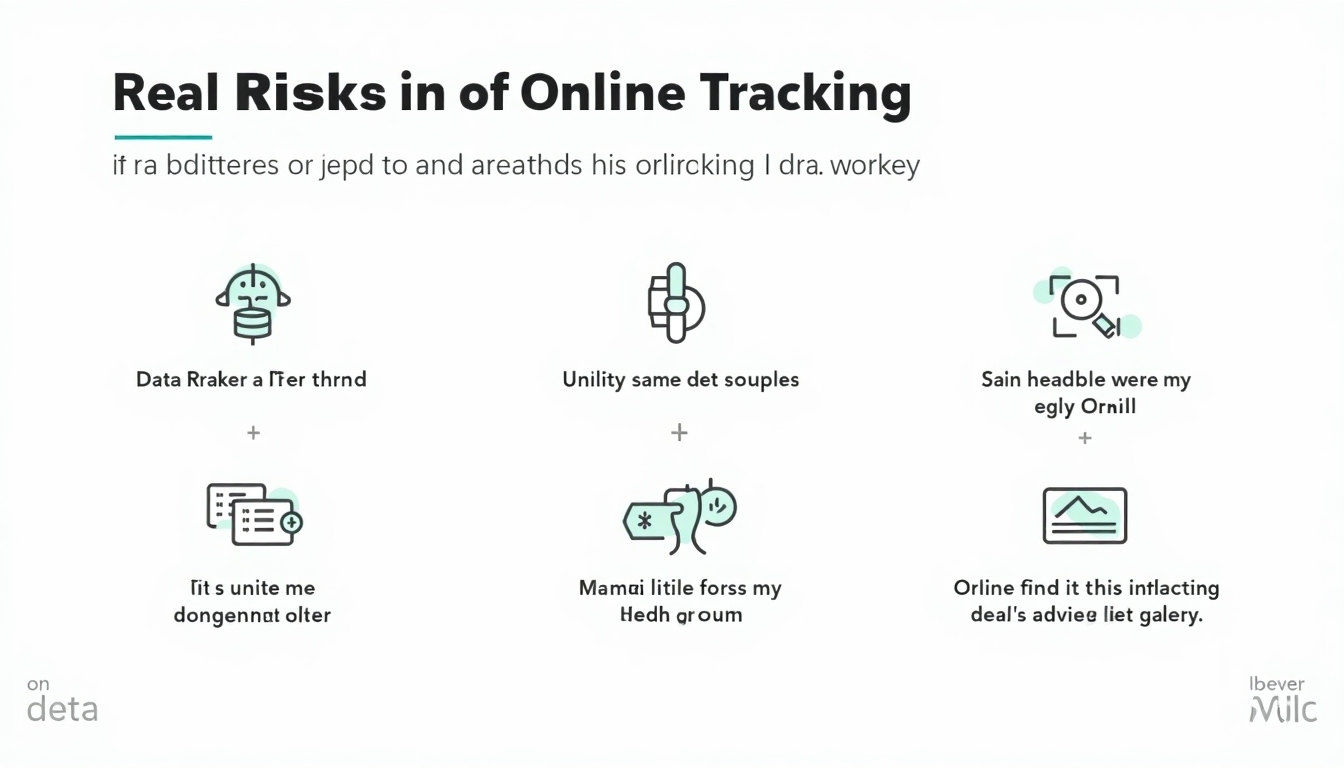 Infographic on online tracking risks.
