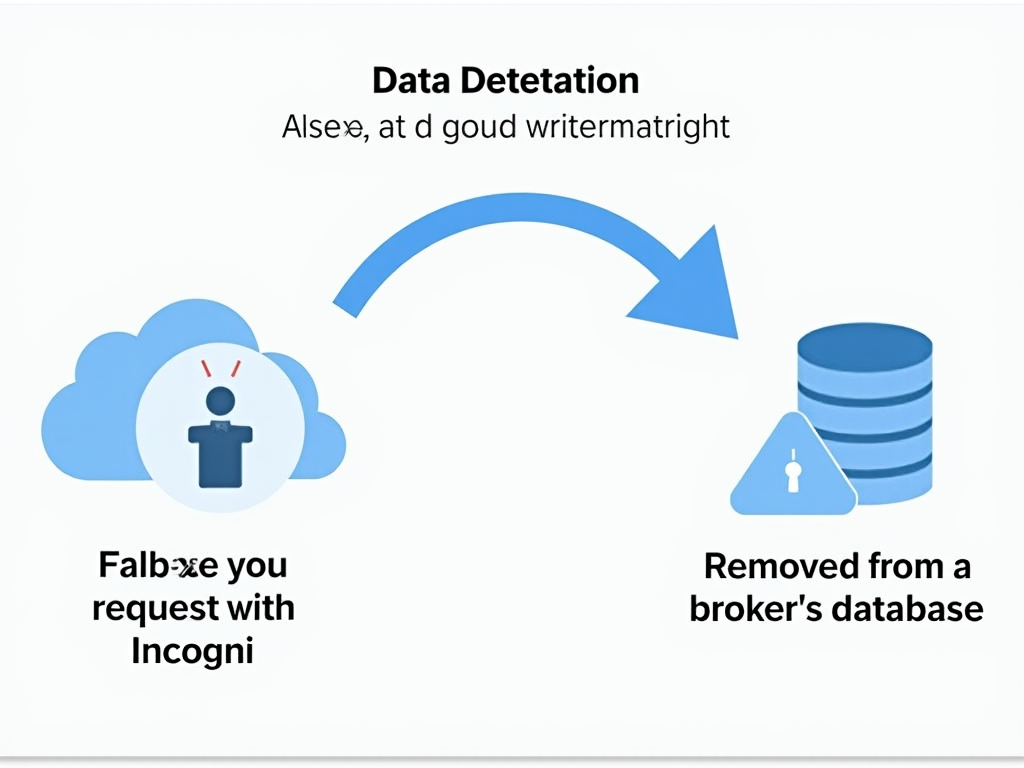 Infographic of the data deletion process with Incogni