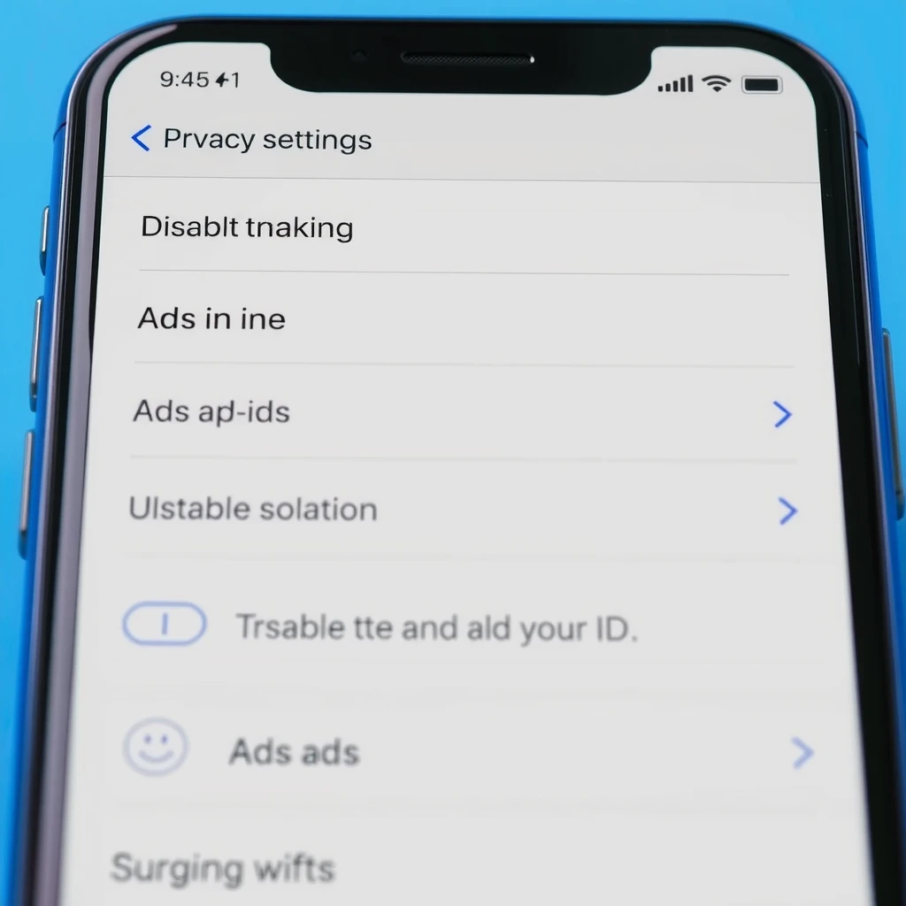 Mobile device privacy settings for blocking ads