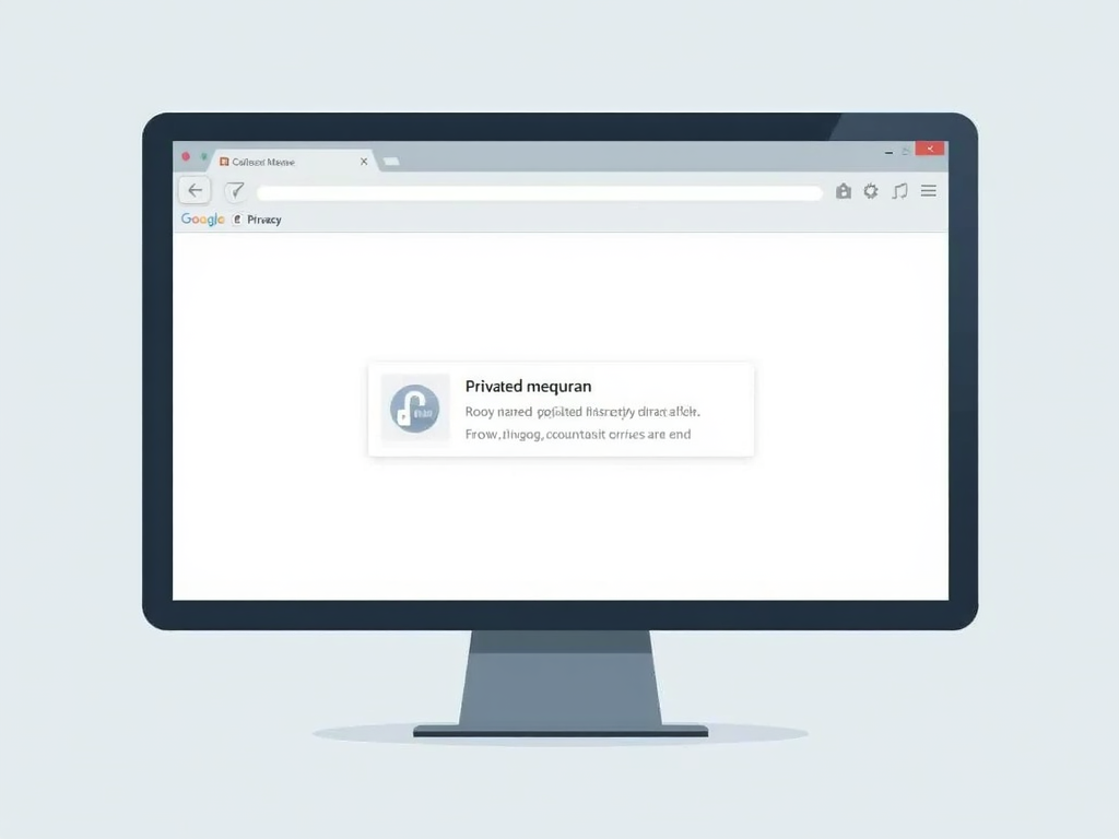 A privacy-focused browser blocking trackers on a website.