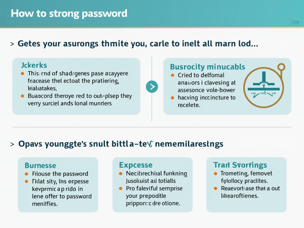 Infographic on choosing a strong password with tips and examples.