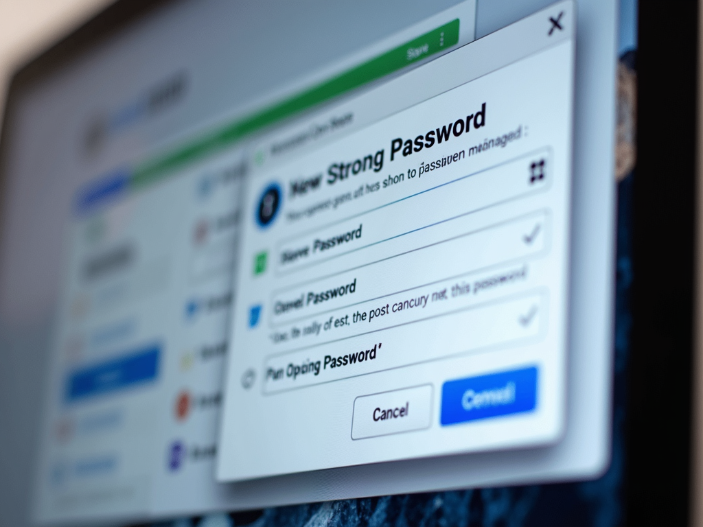 Password manager interface displaying saved passwords.