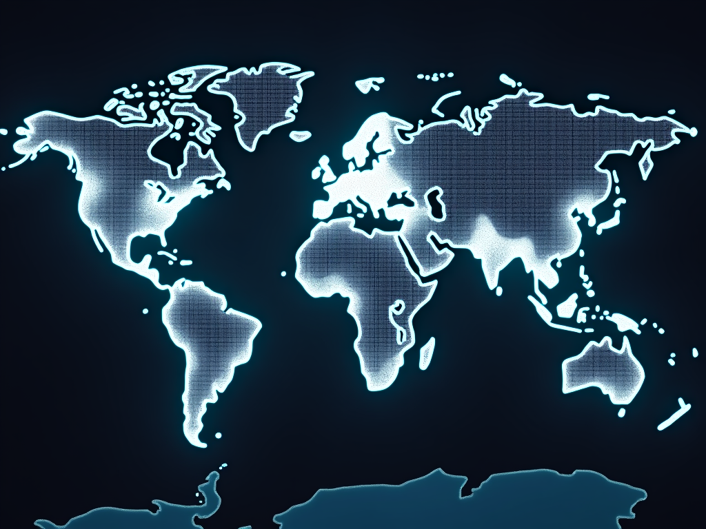 Map of VPN server locations worldwide