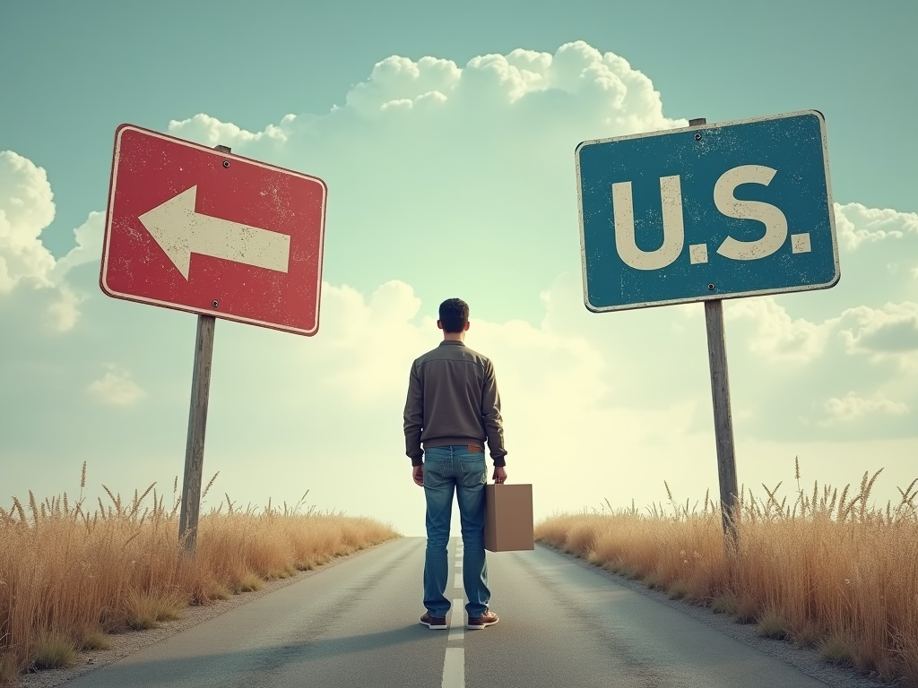 Person choosing between Canada, EU, and U.S. data locations with a locked box