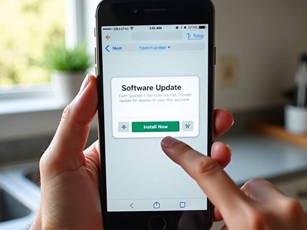 Phone installing a software update