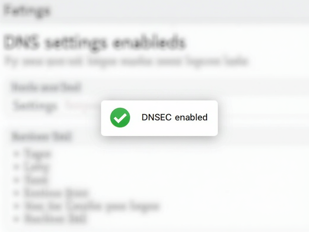 DNS settings page with DNSSEC enabled
