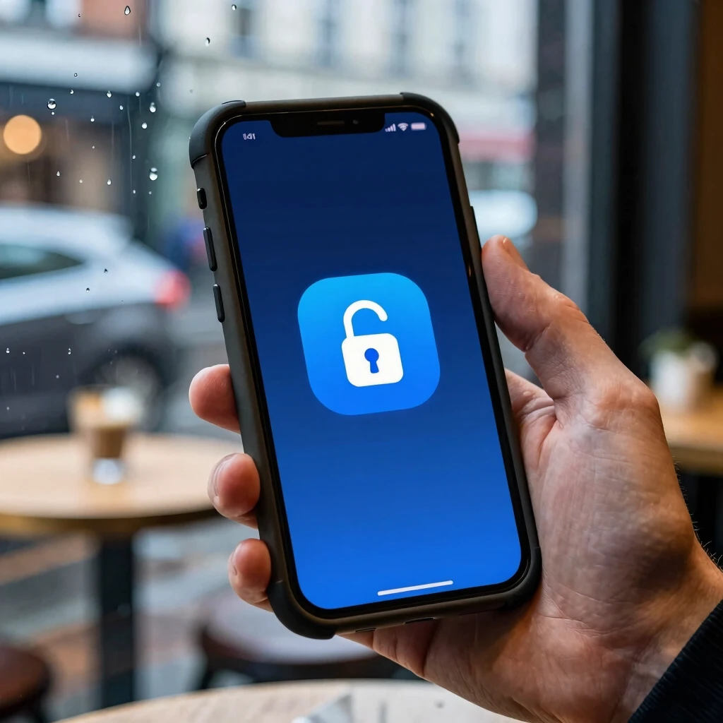 Smartphone showing end-to-end encryption in a secure messaging app