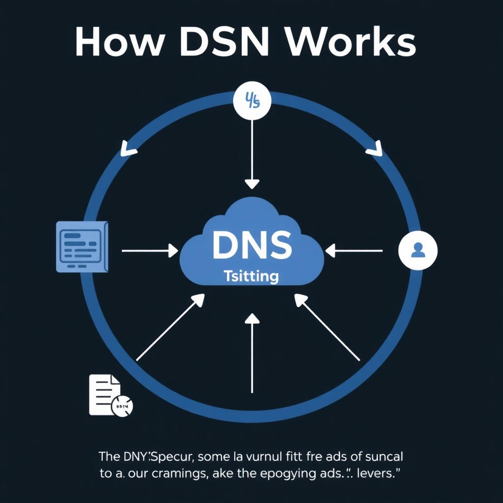 Diagram showing DNS query process with NextDNS blocking ads and trackers.