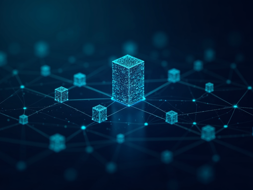 Blockchain network illustration