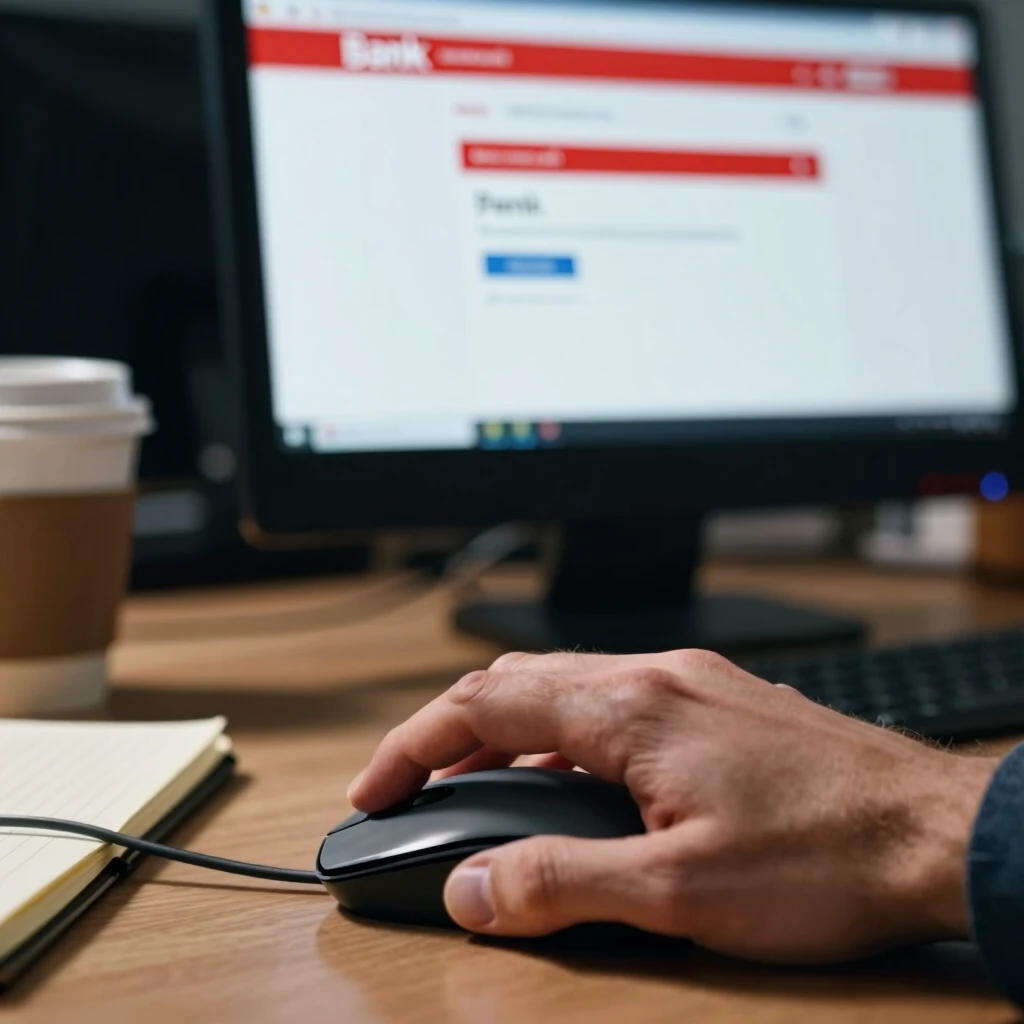 Hand hesitating over a phishing email on a laptop screen