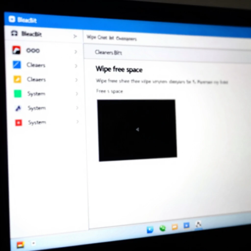 BleachBit software interface for cleaning computer and protecting privacy