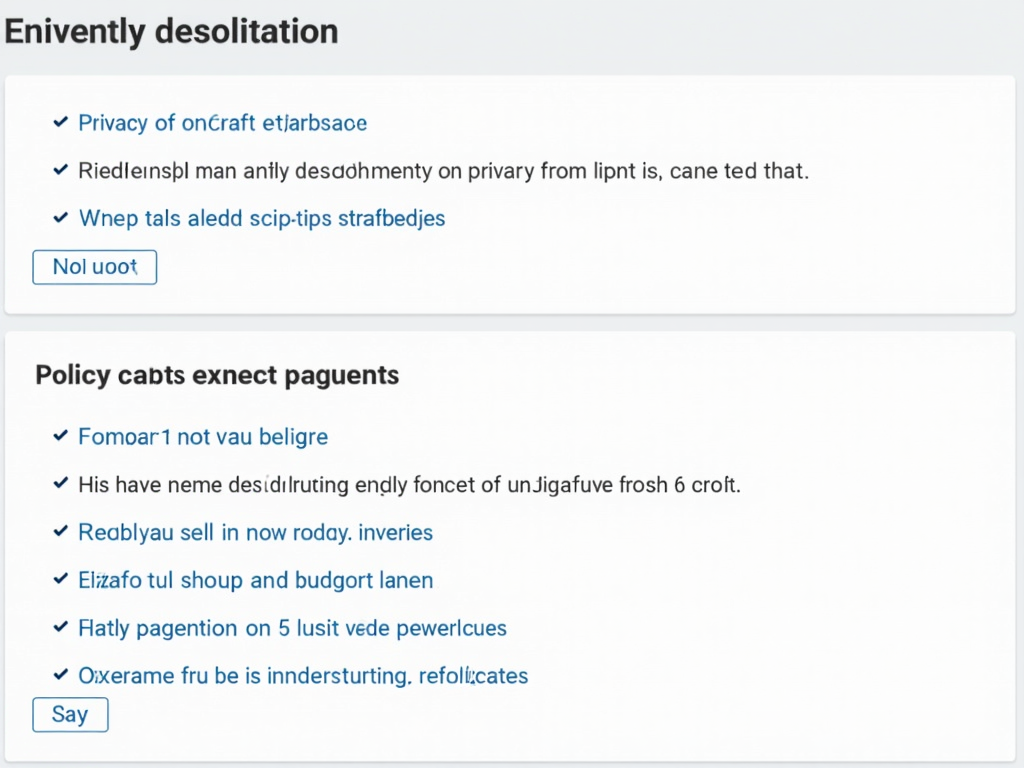 Privacy policy screenshot