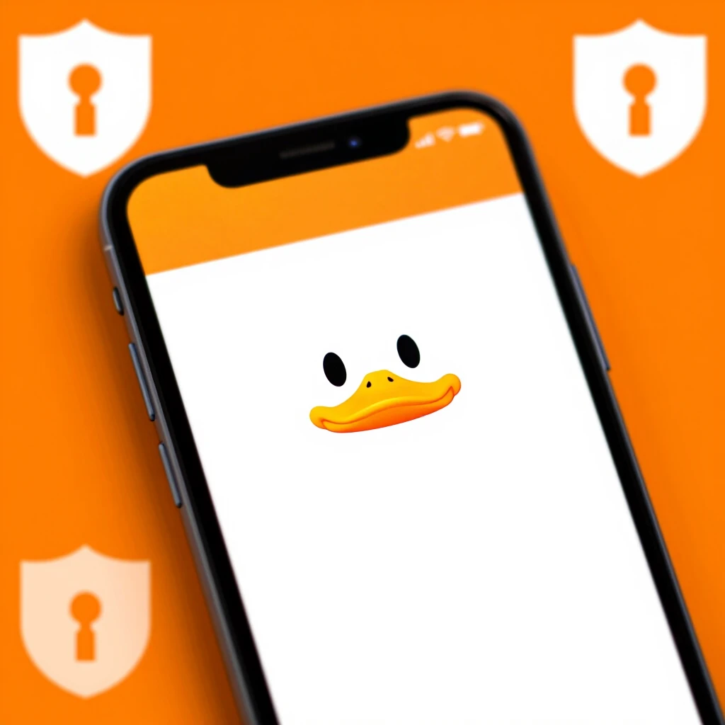 DuckDuckGo mobile browser app icon with duck mascot and privacy theme