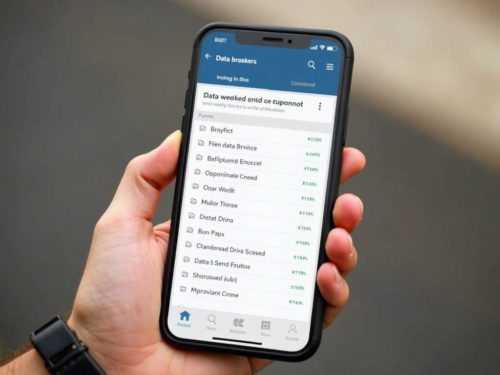 A smartphone displaying the Incogni app and data removal requests.