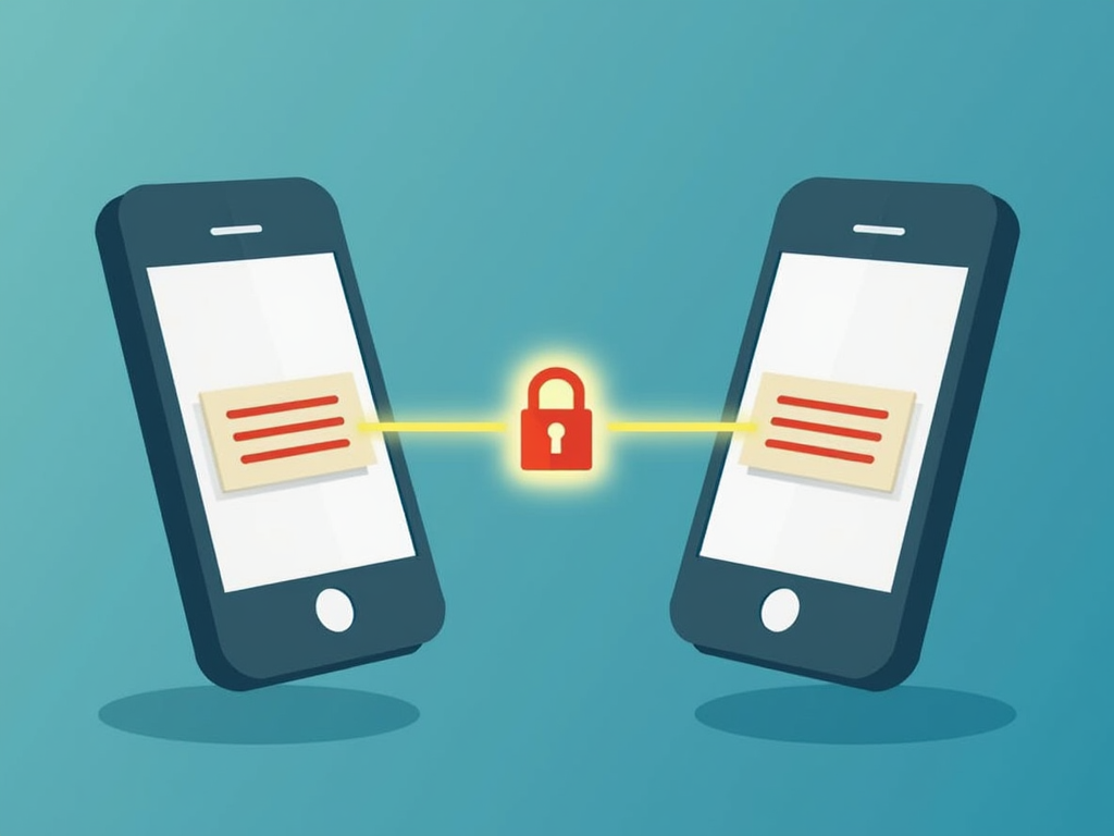 Illustration of end-to-end encryption