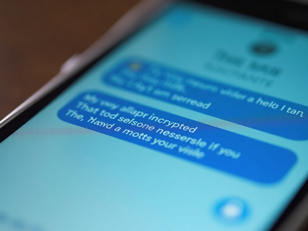 Encrypted messaging app conversation