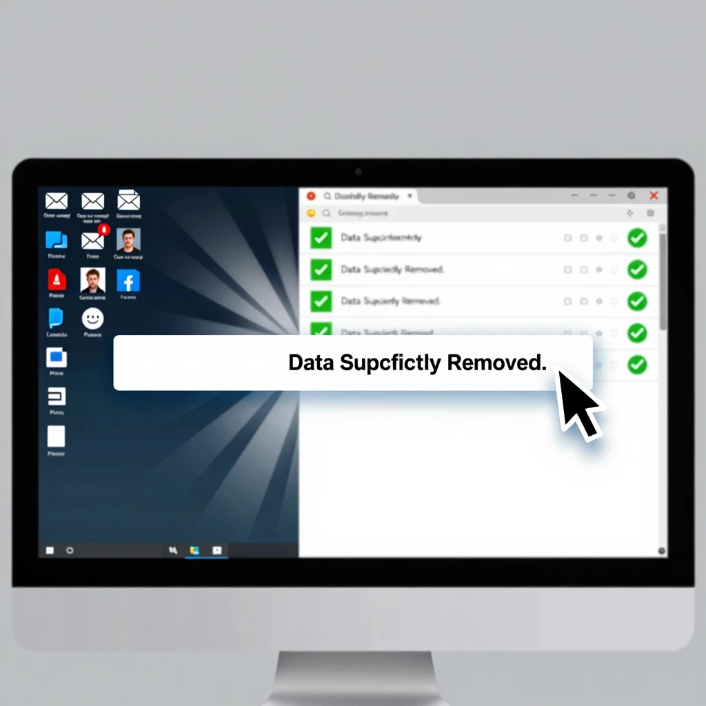Before and after view of successful personal data removal online
