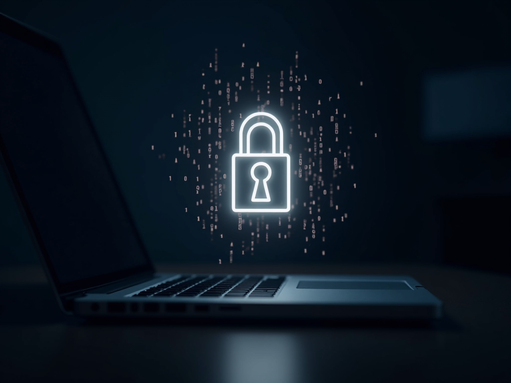 Digital lock showing online security