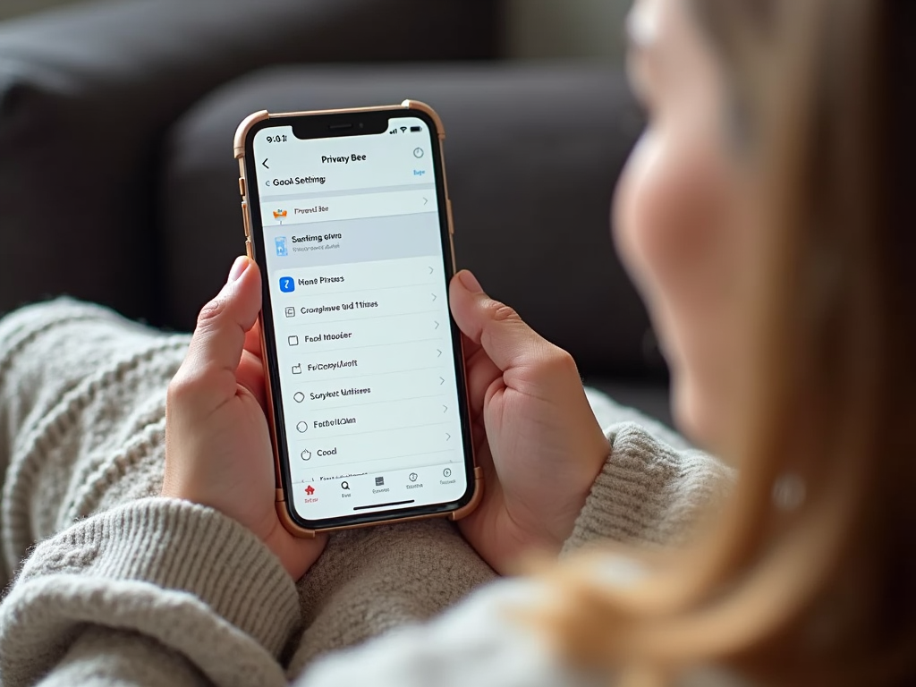 Privacy Bee settings on a smartphone