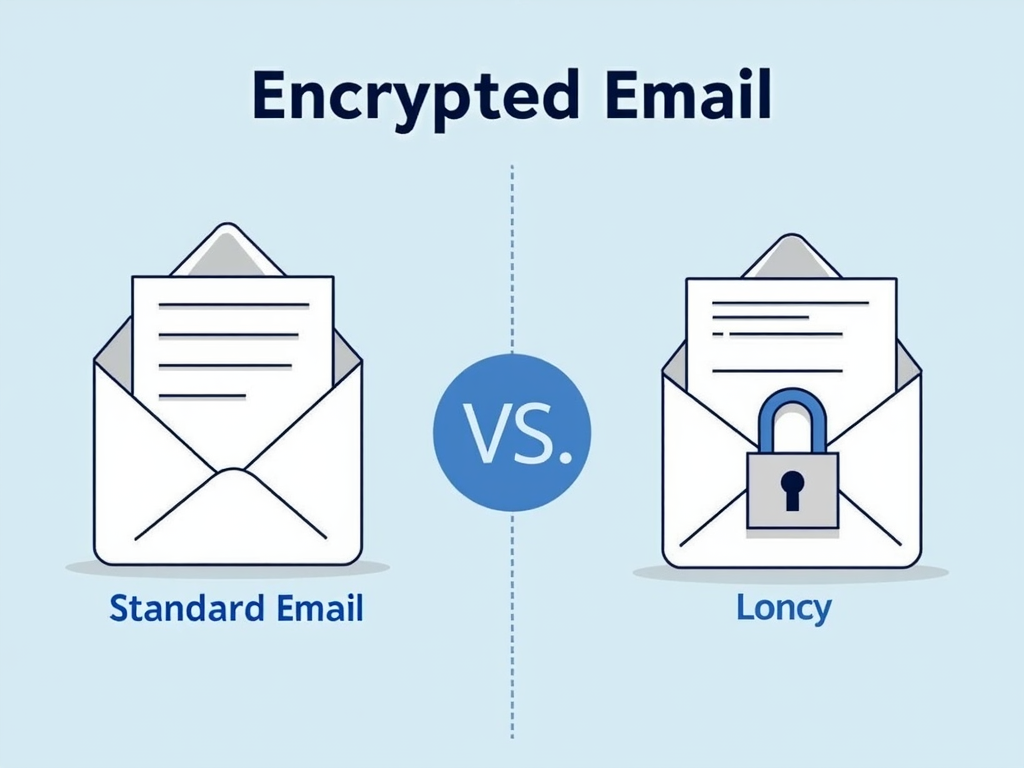 Comparison of standard email and encrypted email security