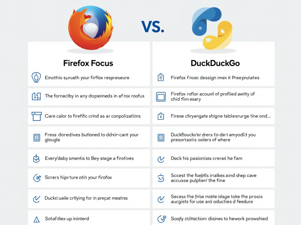 Comparison of Firefox Focus and DuckDuckGo privacy features