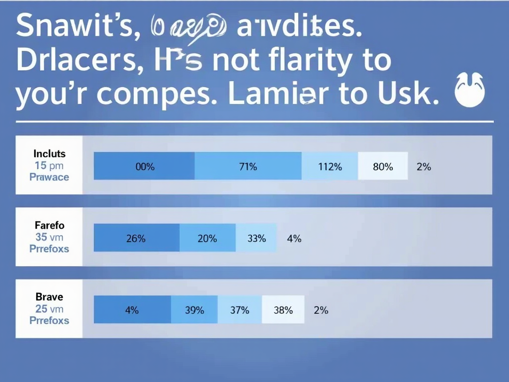 Bar chart comparing privacy, speed, and ease of use for browsers