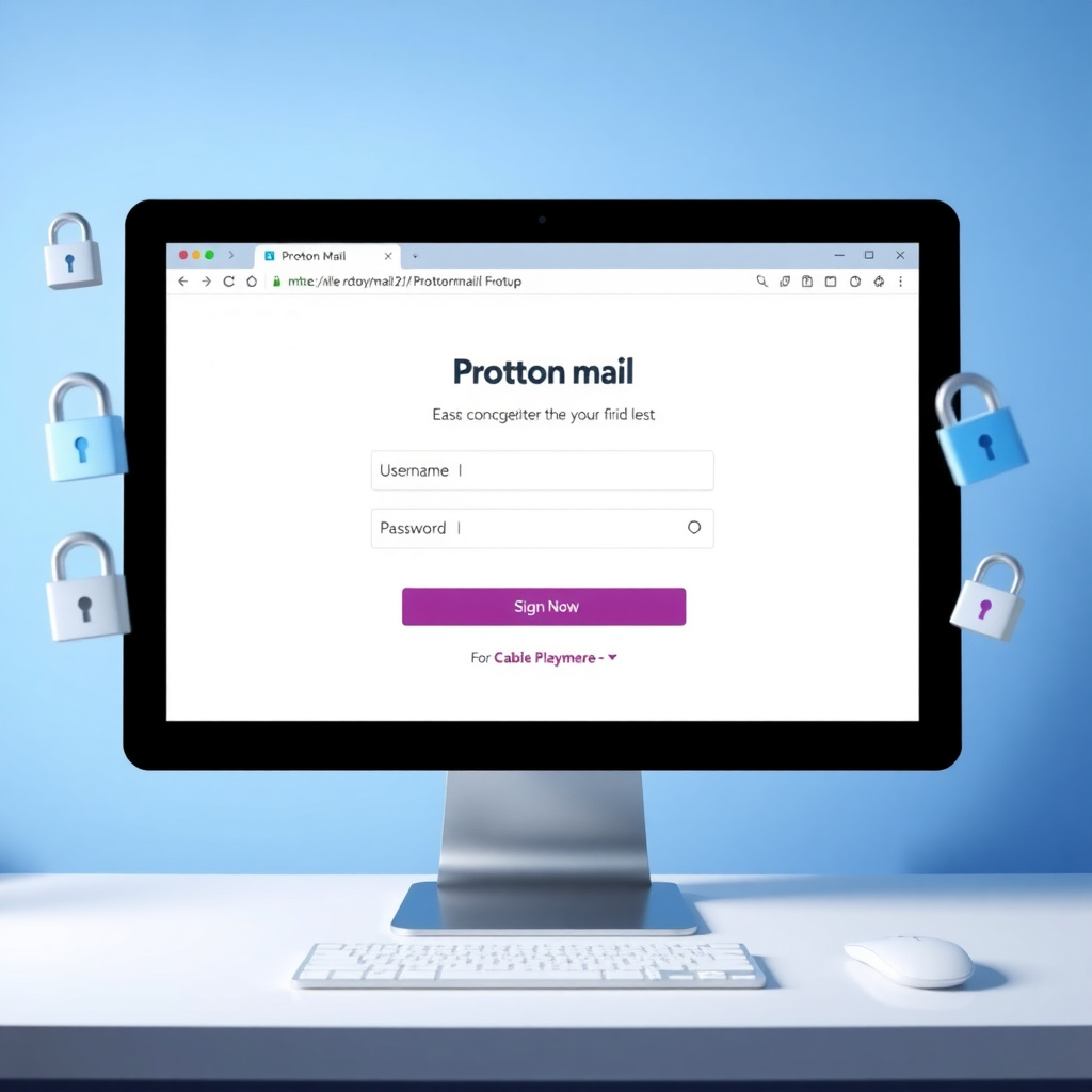 Step-by-step Proton Mail account creation on desktop