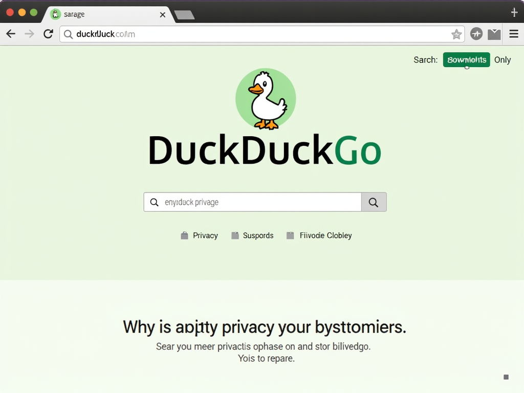 DuckDuckGo homepage