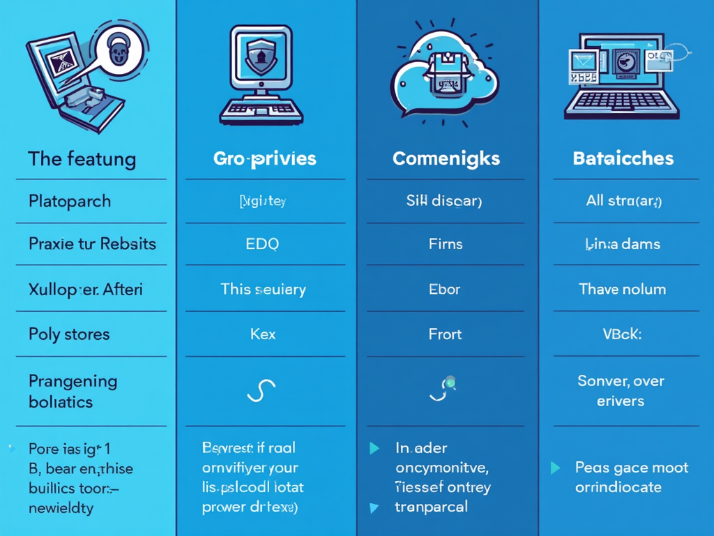 Online privacy tools comparison chart