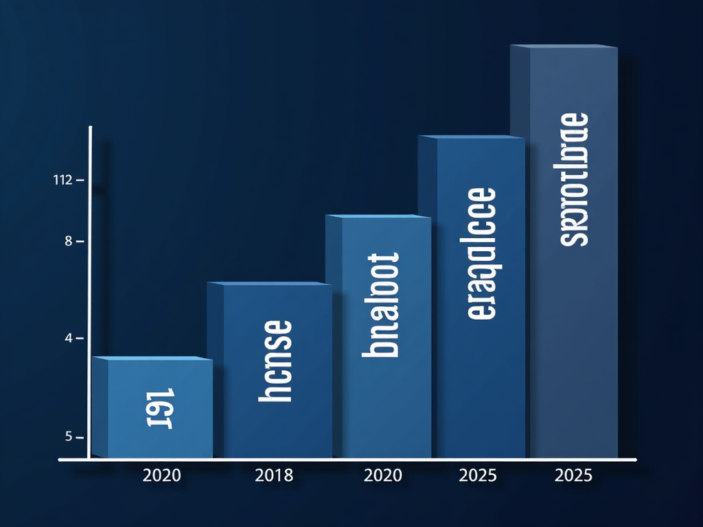 Graph of increasing data breaches from 2020 to 2025