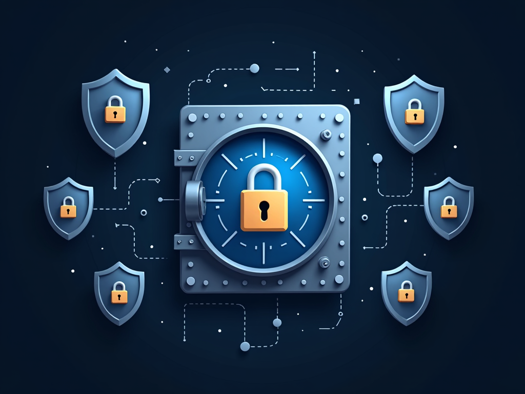 Digital vault representing password manager security