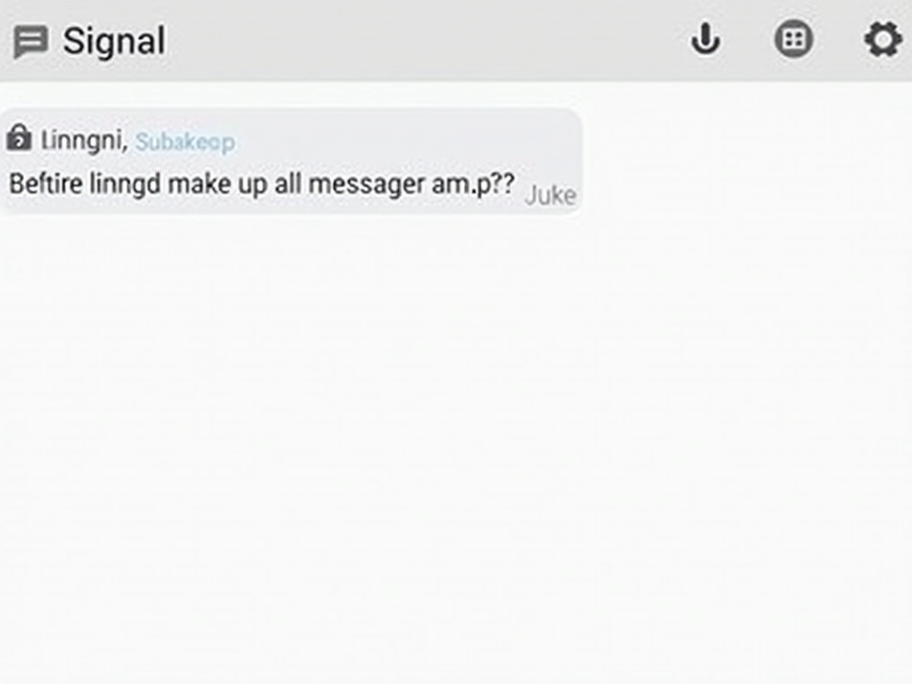 Signal messaging app interface