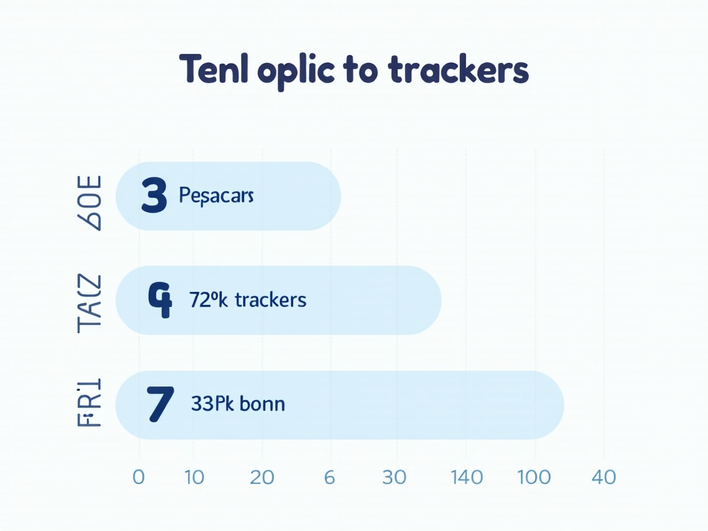 Chart of trackers on popular websites