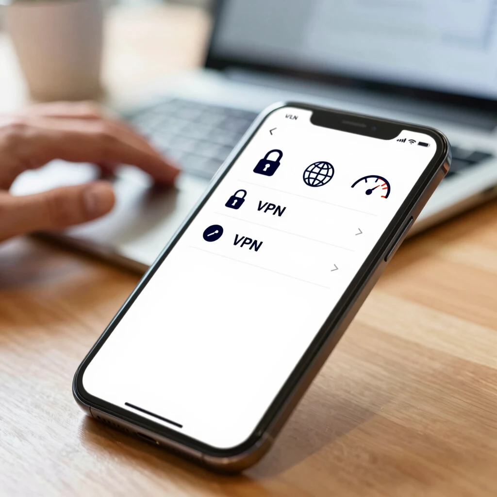 VPN comparison table on mobile device