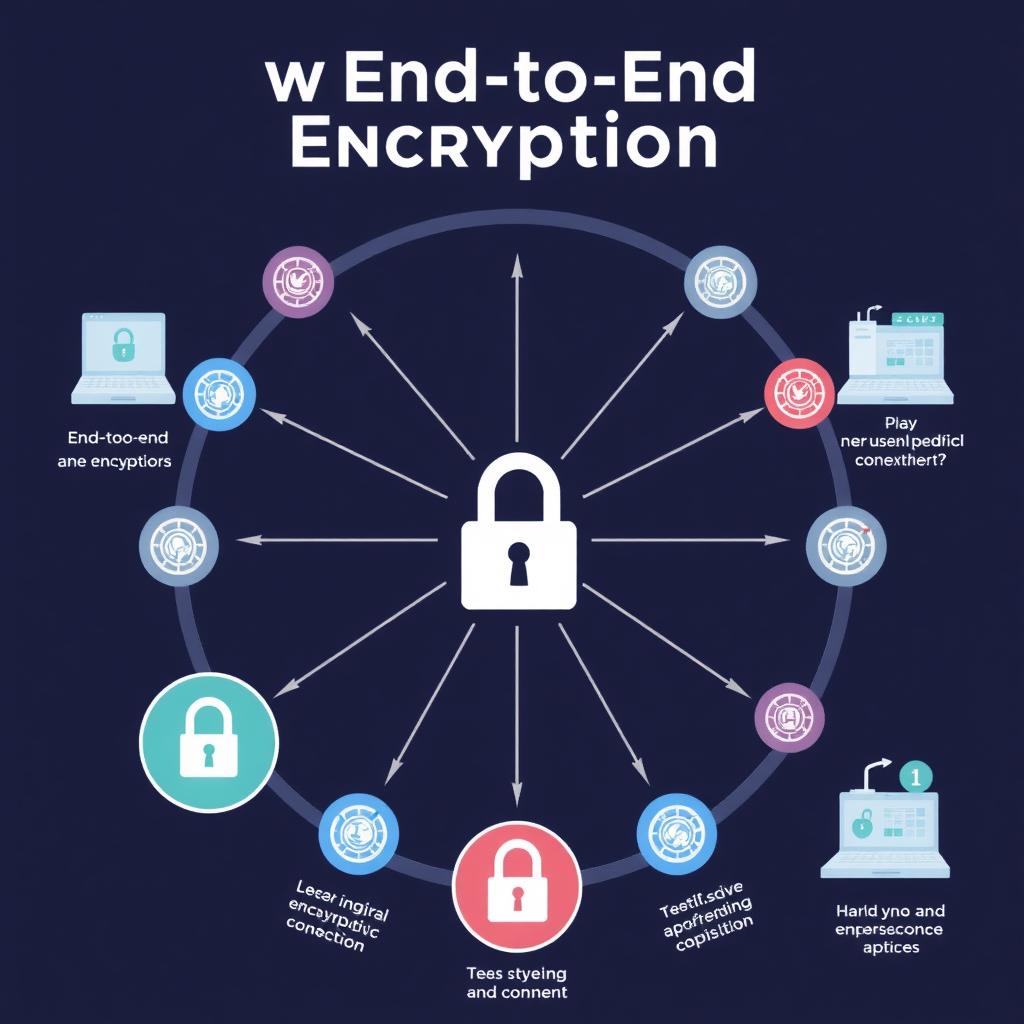 An infographic explaining end-to-end encryption